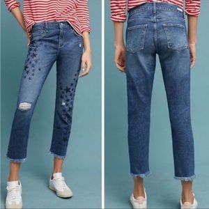 Anthropologie Pilcro and the Letterpress Jean Star Embellished 25